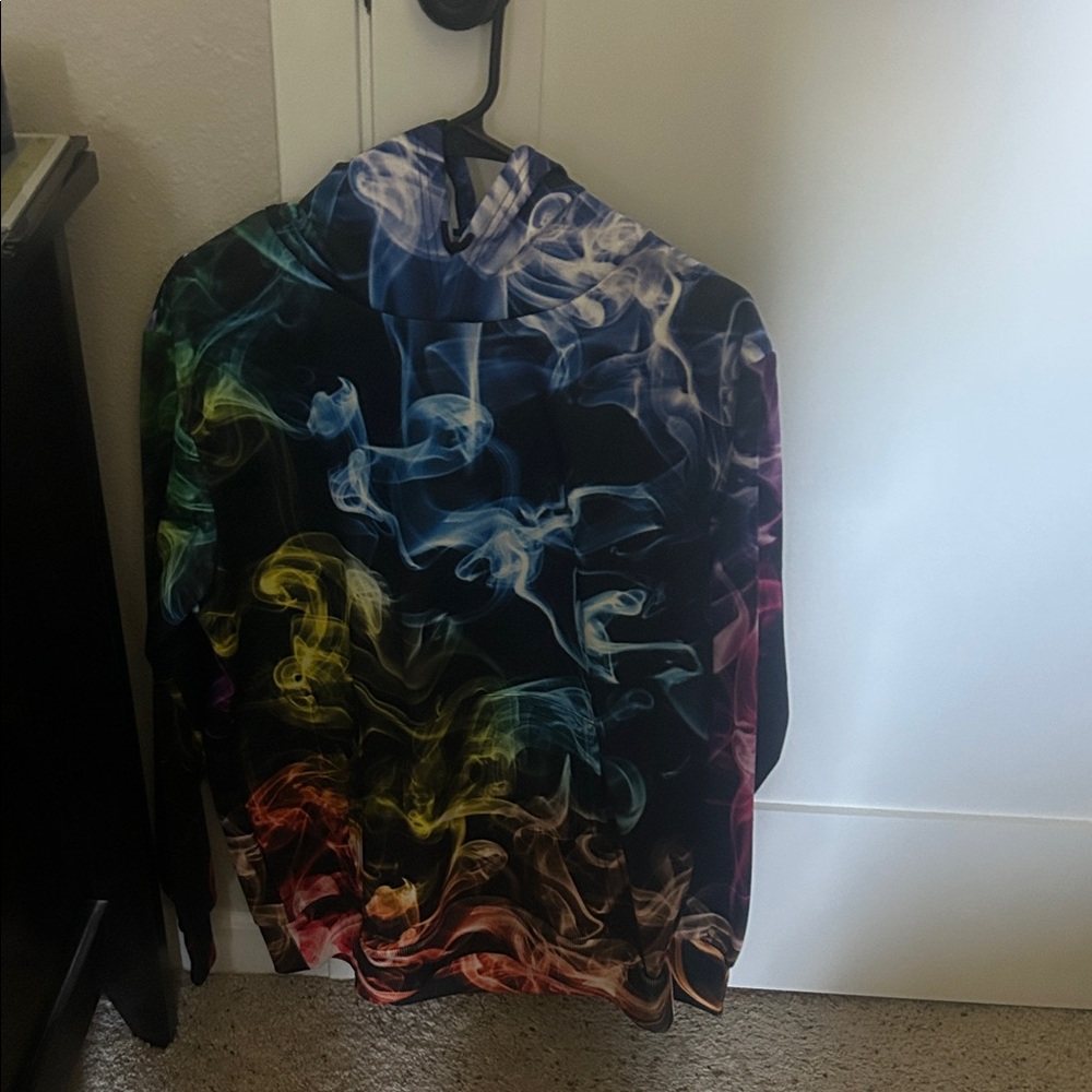Multicolor Smoke Pattern Hoodie